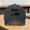 Fathers Day Papa Bear Washed Baseball Cap  Casual Sun Trucker Hat Spring Couple Women Kpop Rock Snapback Cap