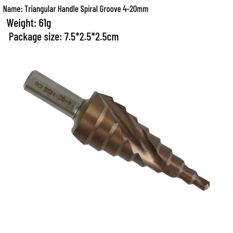 Cobalt High-Speed Steel Step Drill Bit for Thin Metal and Stainless Steel