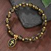 Trendy Cross Pendant Beaded Couple Bracelet