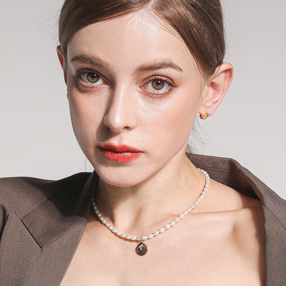 J.Lauren [Made] Elizabeth Coin Pendant Freshwater Pearl Necklace N01095