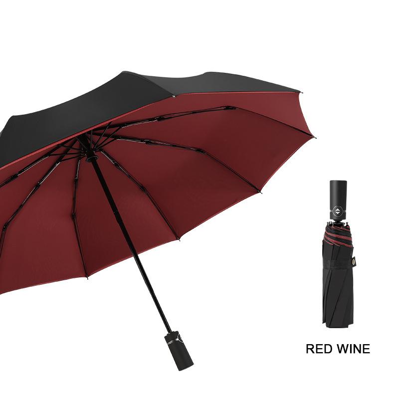 Automatic Folding Umbrella Unisex Double Double-Layer Windproof Automatic Business Simple Rain-shading Sunshade Large Sunny