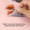 2PCS 3D Shiba Inu Dog Belly Sticker Cute Puppy Office Desk Pinching Relaxing Silicone Self-adhesive Stress Relieving Stickers