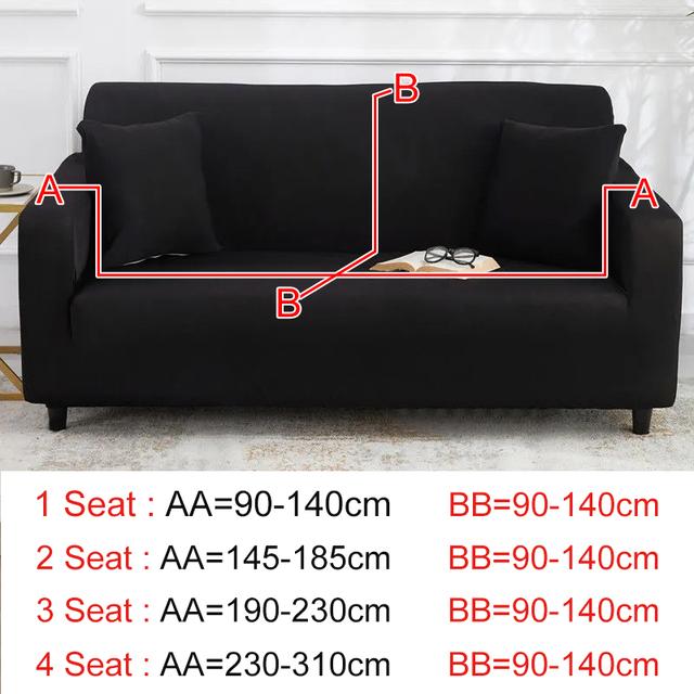 

Однотонный чехол для дивана, дышащий эластичный простой чехол для дивана, защитный диван, все включено, модный чехол для дивана с рисунком для гостиной 1 Seat 90-140cm