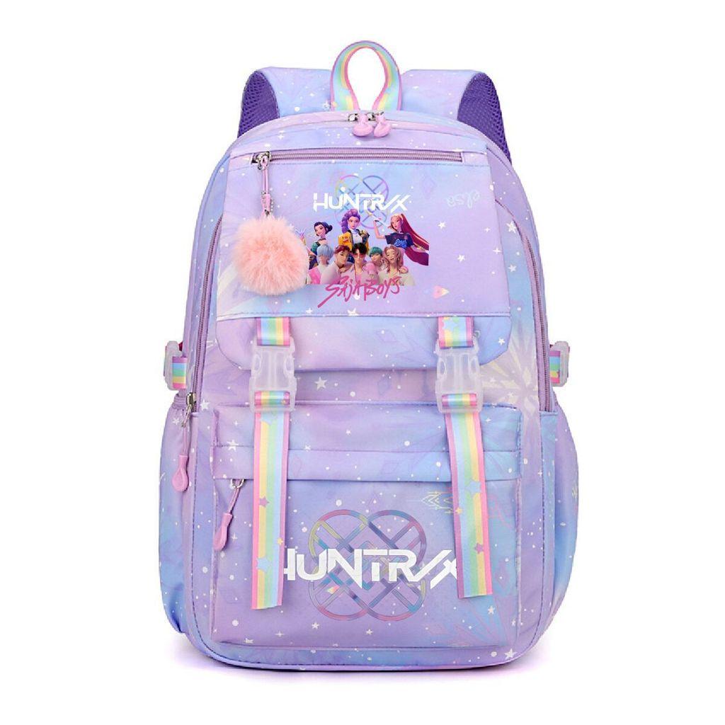 Kids Girls Kpop Rumi Mira Zoey Super Star Singers Printed Backpack Student School Bag
