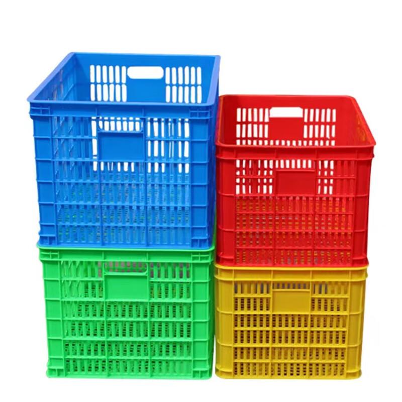 Heavy-Duty Rectangular Plastic Storage Crate