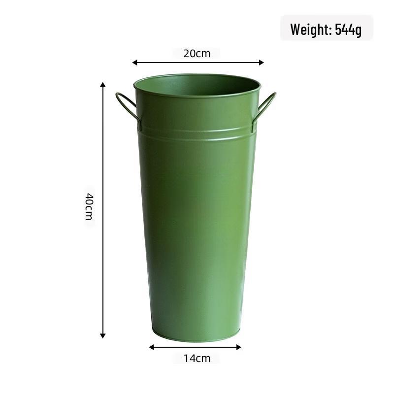 MOJY Decorative Metal Flower Bucket