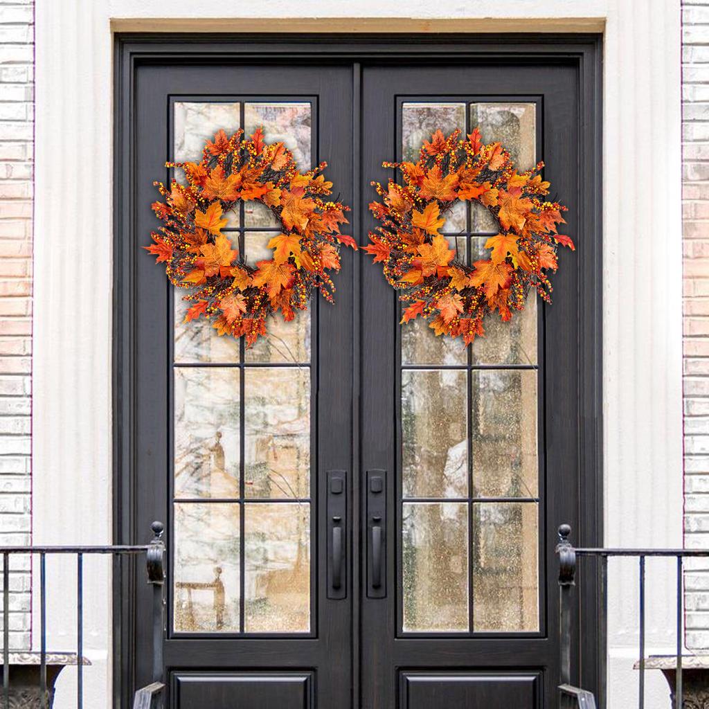 Wieniec na Święto Dziękczynienia, Jesienny, Okno, Restauracja, Dom, Klonowy Liść, Dekoracja, Wisiorek