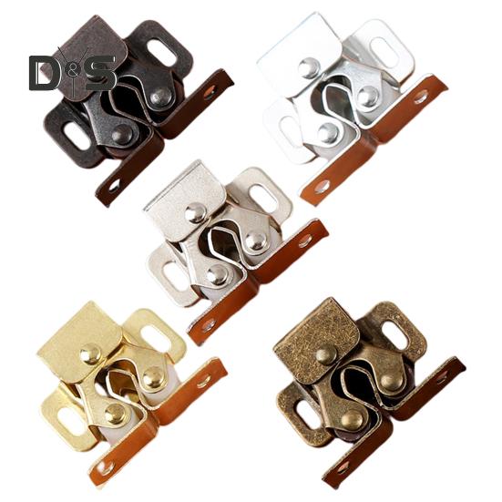 1 Set Cabinet Door Lock Built-in Spring Rustproof Electroplated Adjustable Easy Installation Multipurpose Iron Cabinet Latch Cupboard Door Lock
