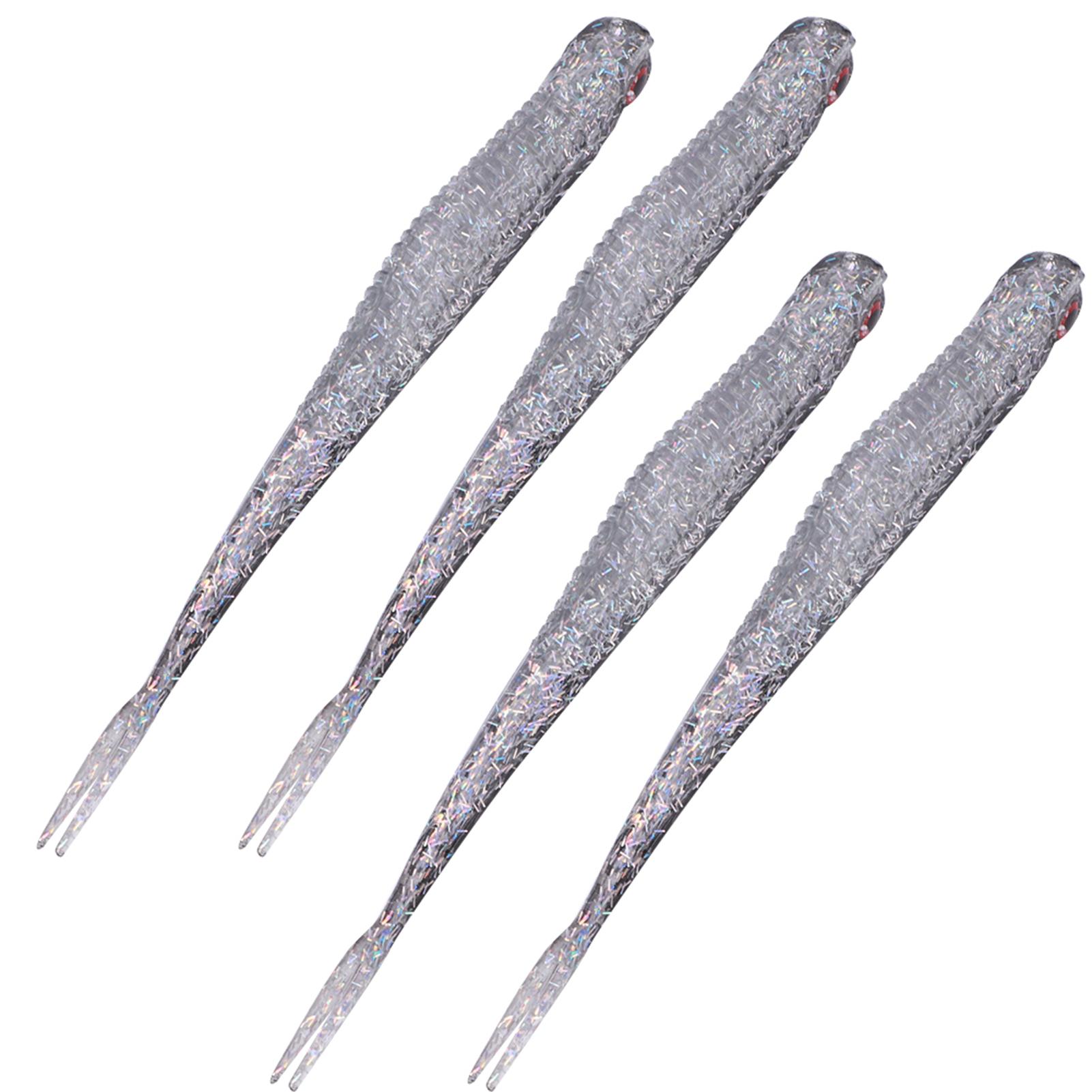 

4 шт. рыболовные приманки с длинным вилкообразным мягким хвостом, искусственные реалистичные рыболовные снасти 123 мм