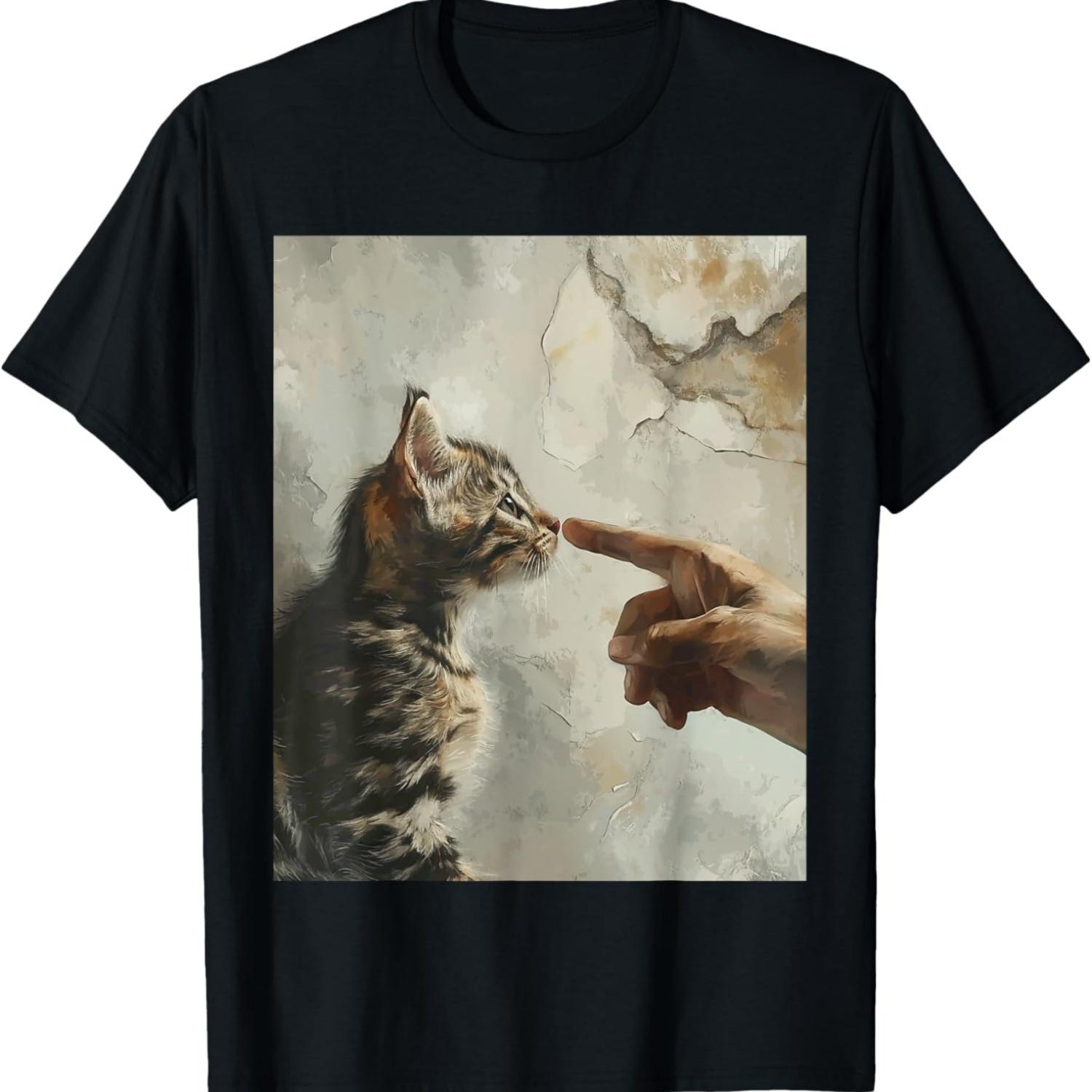 

Cute Kitten Painting for Cat Lovers Men Women Kids T-Shirt S чёрный