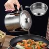 Durable Stainless Steel Oil Pot with Built-in Filter, Easy To Install Design, Leak-proof and Convenient, Kitchen and Restaurant