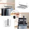 VorsiPro Trouser 6 Vertical and Horizontal Stainless Easy To for Towel Towel Hanger, Tiers, 2-Pack, Use, Non-Slip, Wrinkle-Resistant, Steel,