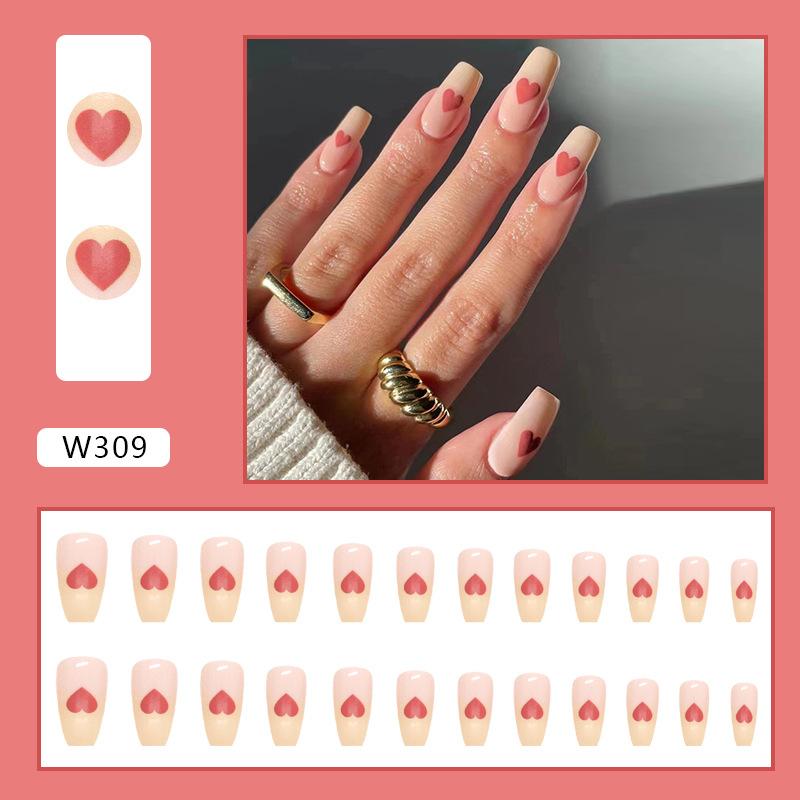 Europäische und amerikanische Nailart-Stücke, süße und coole Nägel im Ins-Stil, matte Textur, weiß im Comic-Stil, lange Ballettnägel
