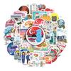 50 Sheets Singapore City Elements Creative Travel Souvenir Planner Stickers & Refrigerator Magnets