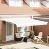Automatic Retractable Awning vidaXL White 400x300 Cm 3330635