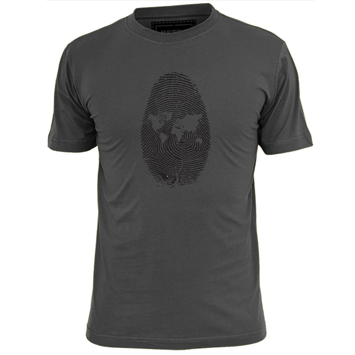 Mens Fingerprint World Map T shirt Art Geography 3XL