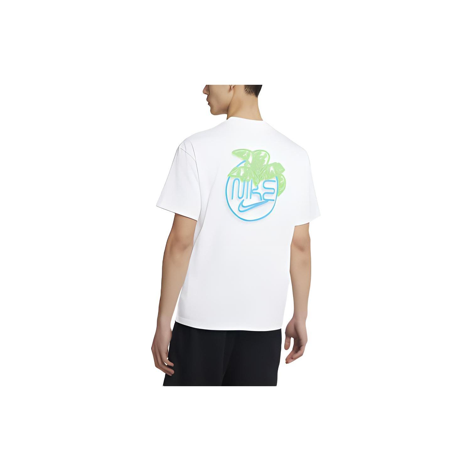 Nike Miami Logo Embroidered Sports Round Neck Basketball Short Sleeve White Men s DB5951-100 XXL