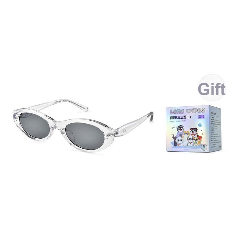Calvin Klein Polarized Fashion Street Style Narrow Frame Cat Eye Sunglasses Unisex sunglasses CKJ26624SLB