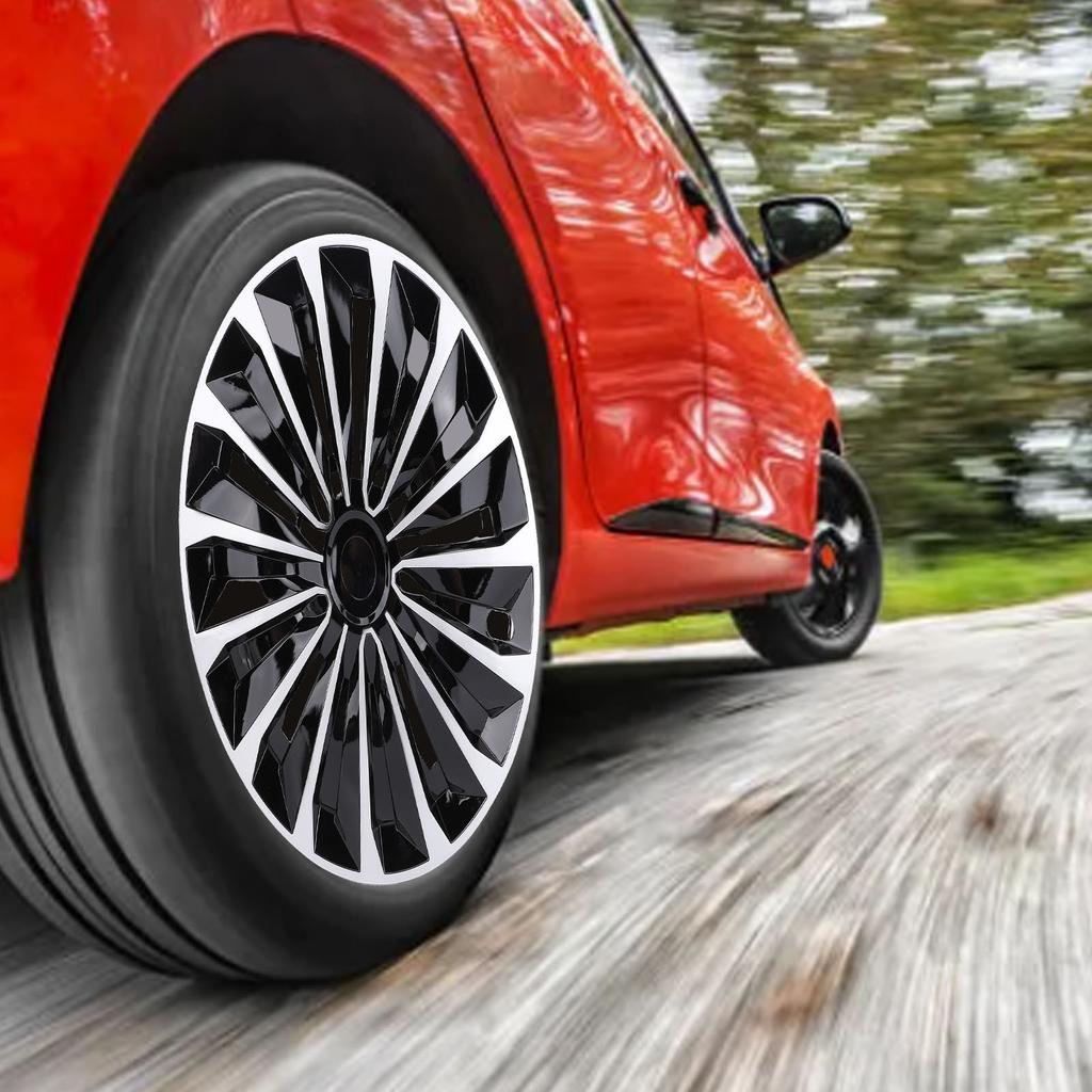 4 szt. 15-calowe Kołpaki Kół Pełne Stylowy Wygląd Dopasowanie do Felgi R15 dla Większości Samochodów Ciężarówek SUV