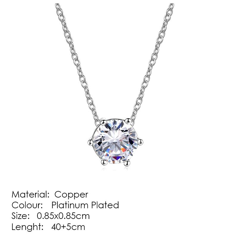 Fashion Crown Pendant Necklace for Women Retro Vintage Classic Rose Gold Cubic Zirconia Chain On Neck Trendy Jewelry N390