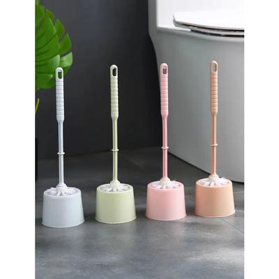 Household Elegant Toilet Brush Set Toilet Cleaning Brush Toilet No Dead Angle Brush Long Handle Soft Hair Toilet Cleaning Brush