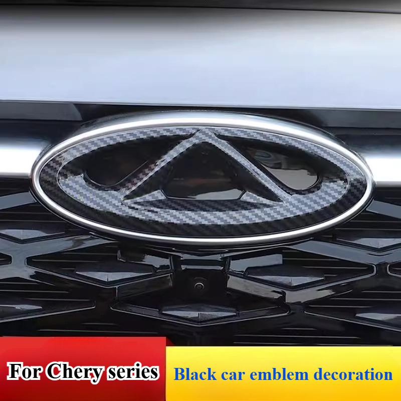 Black Car Logo Front Hood Cover Badge Rear Emblem Sticker For Chery Tiggo 8 Plus/Pro Arrizo 8 e+ -in Hybrid Styling Sticker WW23