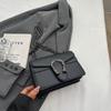 New High-end Light Luxury Solid Color Chain Bag Single Shoulder Oblique Span Trendy Women's Bag