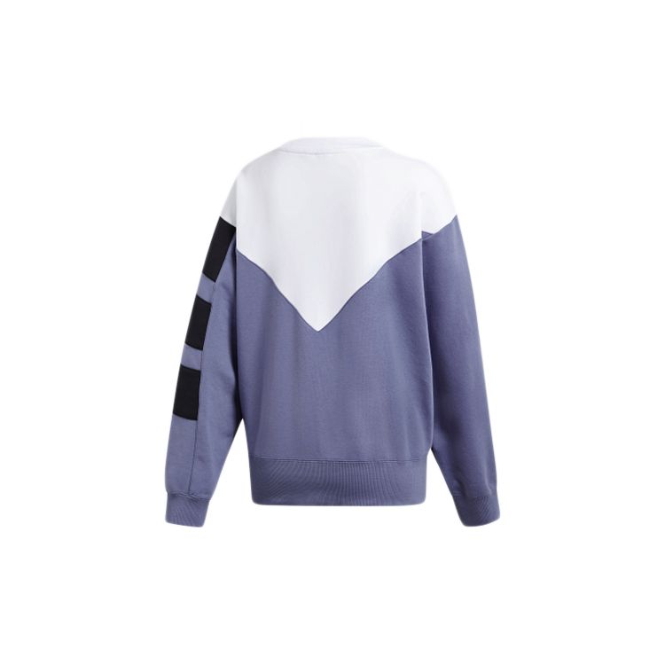 adidas Sudadera Originals Color Block para Mujer tops Índigo Blanco Negro DU8474
