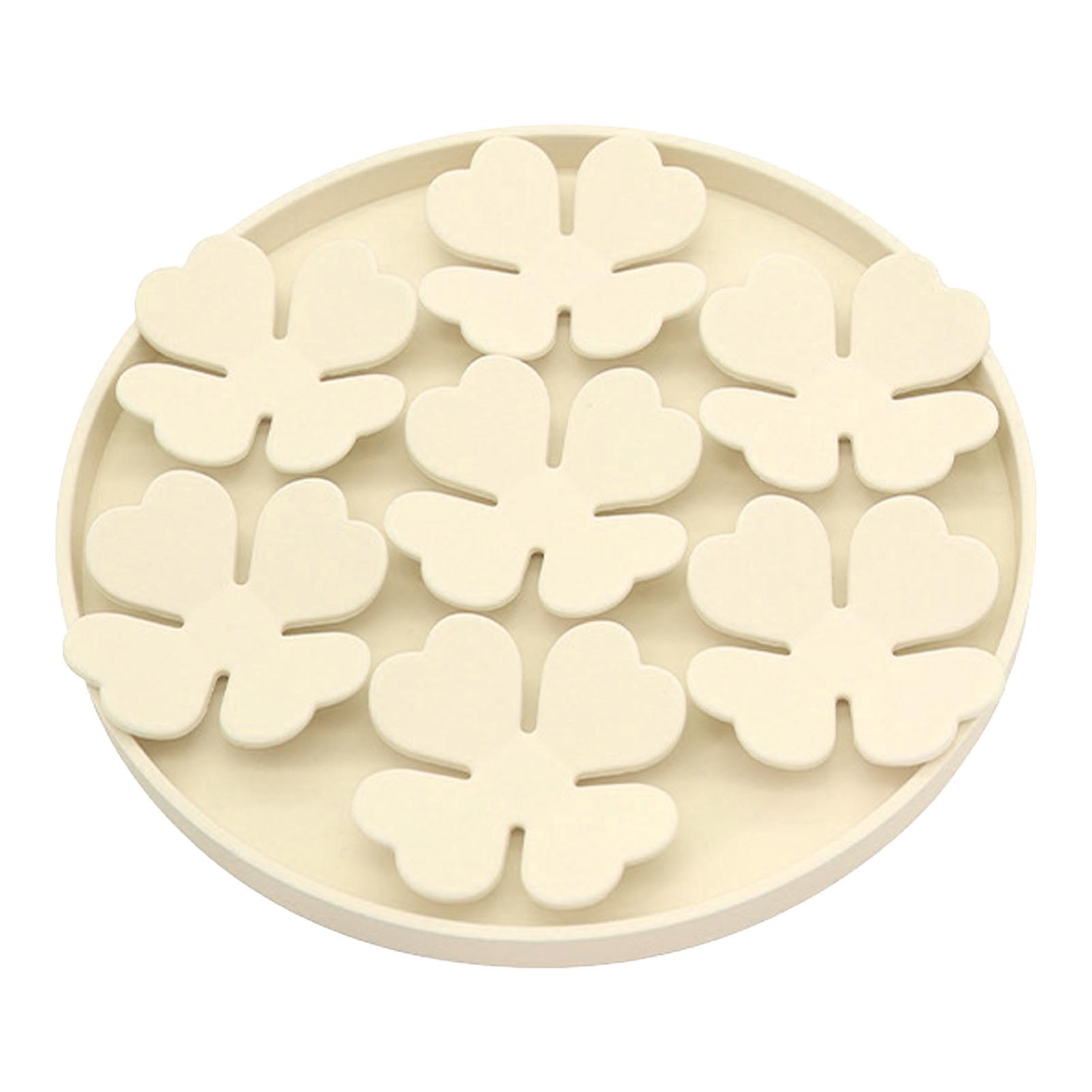 

Cat Pet Silicone Slow Food Mat with Suction Cup Cat Pet Dog Feeder Lick Pad for Home Shop Light бежевый