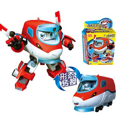 ABS Mini China Hochgeschwindigkeitsbahn Superzug Roboter Transformationsspielzeug Verformungsauto Actionfigur CHSR Spielzeug für Kinder Geschenk