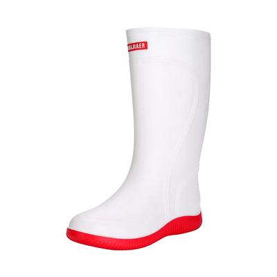 Großhandel Wasserdichte Rutschfeste Regenstiefel PVC Arbeitsstiefel Weiße Gummistiefel für Küche Fabrik und Außenbereich