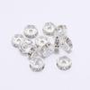 50 adet/grup 4 6 8 10mm Rhinestone Rondelles Kristal Boncuk Gevşek halka boncuk DIY Takı Yapımı için Aksesuarları Tedarikçisi