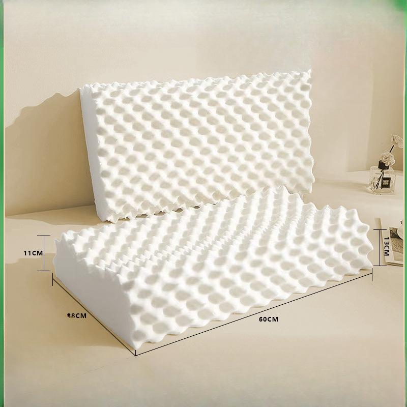 Thai Natural Latex Pillow Adult Rectangular Pillow Core Low Pillow High Pillow Massage Pillow Core Student Pillow