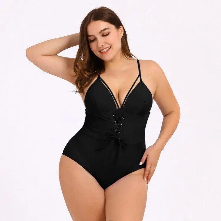 2024 Sexy Tied Corset Swimwear Women Striped Print One Piece Swimsuit Monokini Hollow Push Up Bathing Suit Beachwear