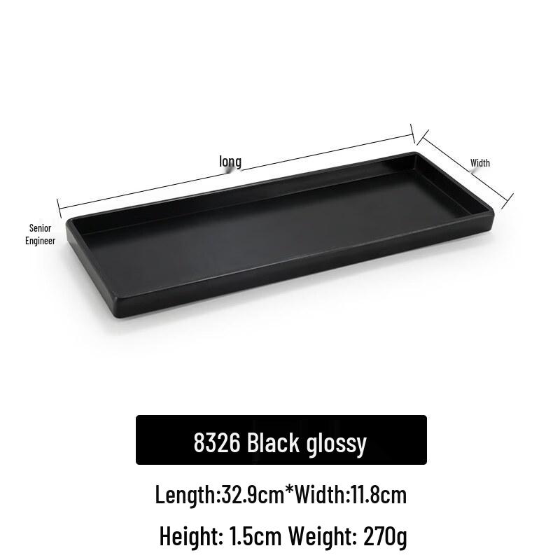 Japanese Melamine Shallow Rectangular Serving Tray