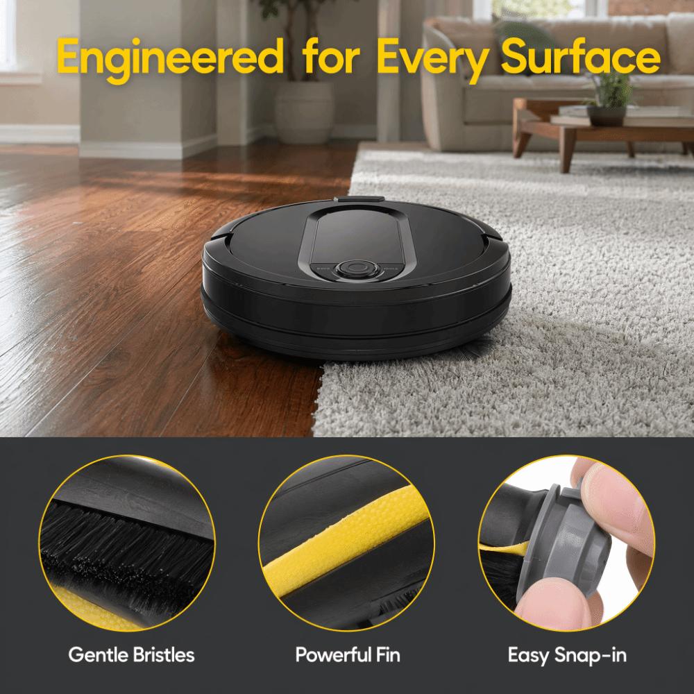 Cylindrical Vacuum Floor Brush for Shark IQ Robot R101AE RV1001AE Floor Cleaning