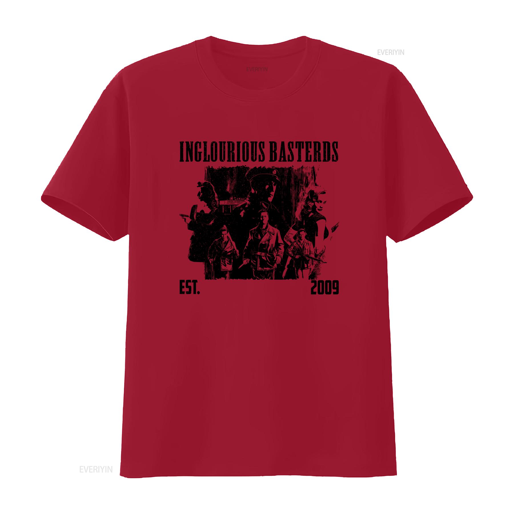 Inglourious Basterds Movie Vintage Midcentury Retro Minimalist T Shirt for Film Lovers vintage Washed Stylish Stretched S