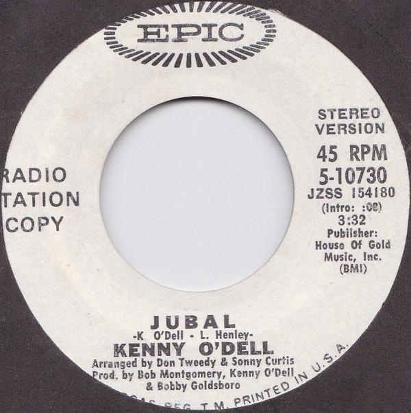 

7inch Record KENNY O DELL - Jubal 510730PROMO Epic 1971 US Folk Used
