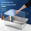 Langsaizebo 304 Stainless Steel Square Buffet Pan with Lid
