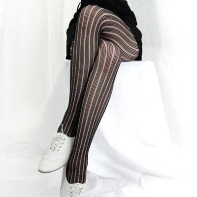 RNOT Pattern Striped Fishnet Pantyhose