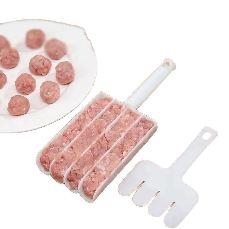 Three-Link Non-Stick Kitchen Meatball Maker - Four-Link Plastic Fish Ball Press Tool