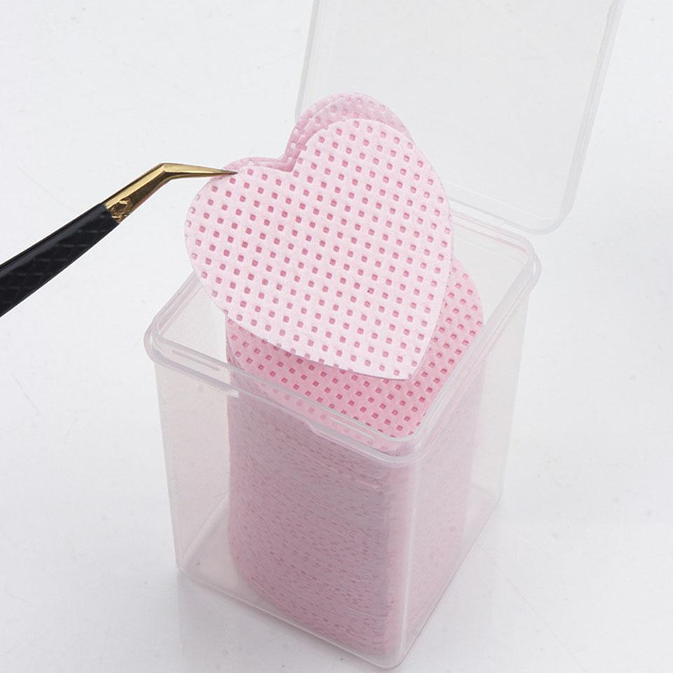 200 Pieces/Box Heart Lint Free Nail Wipes Cute Cotton Pads Nail Polish Manicure Remover Cleaning Eyelash Extention Tools