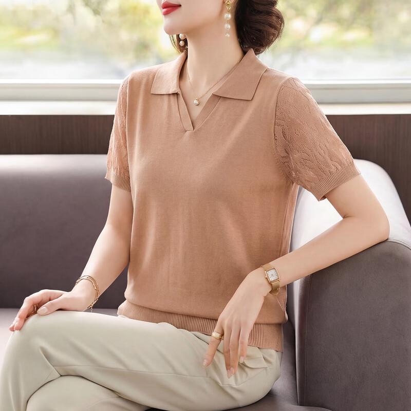 Lyocell Casual T-Shirt for Middle-Aged Women 3XL