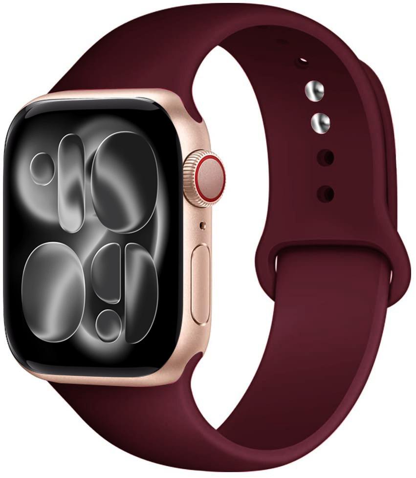 Silicone strap For Apple Watch 11 band 44mm 40mm 49mm 45mm 41mm 38 46mm 42mm correa bracelet iWatch series 9 8 7 6 SE ultra 2 3