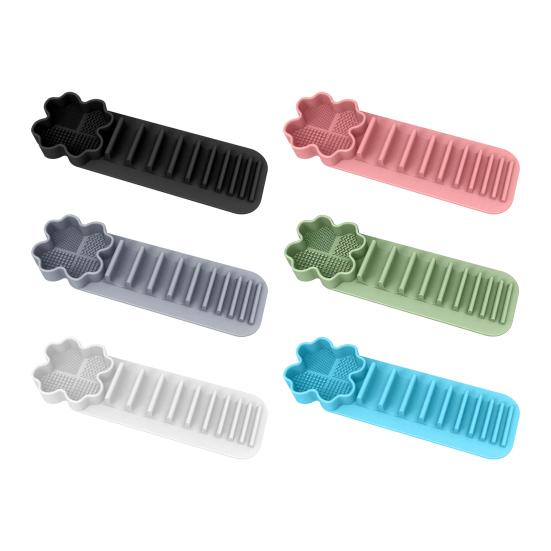 Yousheng Silikon Make-up Pinsel Trockenständer mit Saugnapf Basis Lebensmittelqualität Weich Elastisch Kosmetikpinsel Trocknung