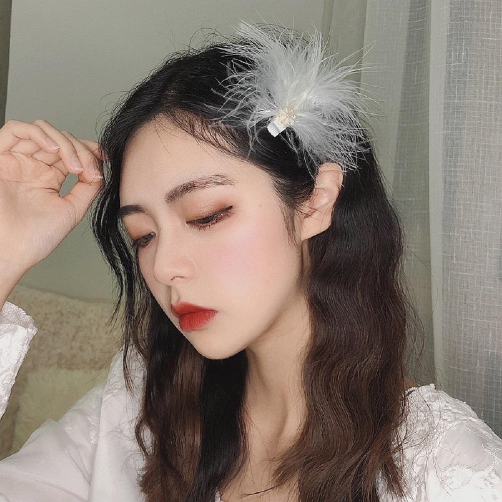 Fashion New Big Girls Women Cute Hair Clips Hairpins Headwear Feather
