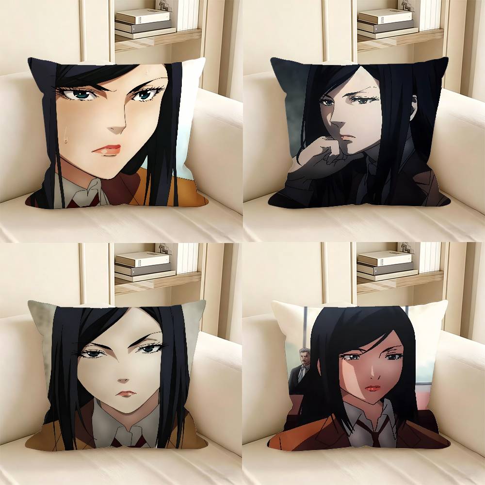 1pc Mari Kurihara Prison School Pillow Case Fashion Square Pillowcase Bedroom Sofa Room Ins Decoration Leisure