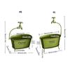 Green Ovals Planter With Decorative Spout High Leg Flower Stand Outdoor Planter For Garden Balcony