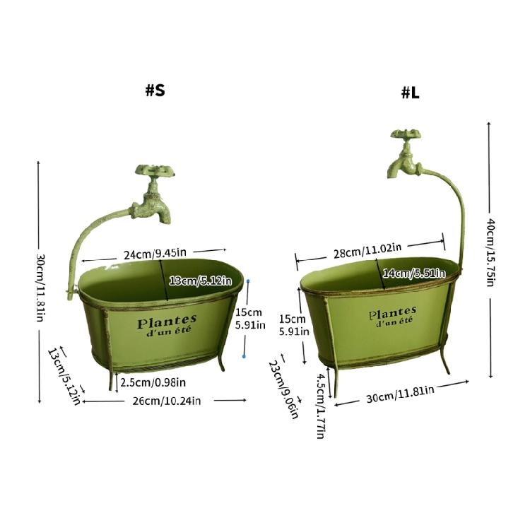 Green Ovals Planter With Decorative Spout High Leg Flower Stand Outdoor Planter For Garden Balcony