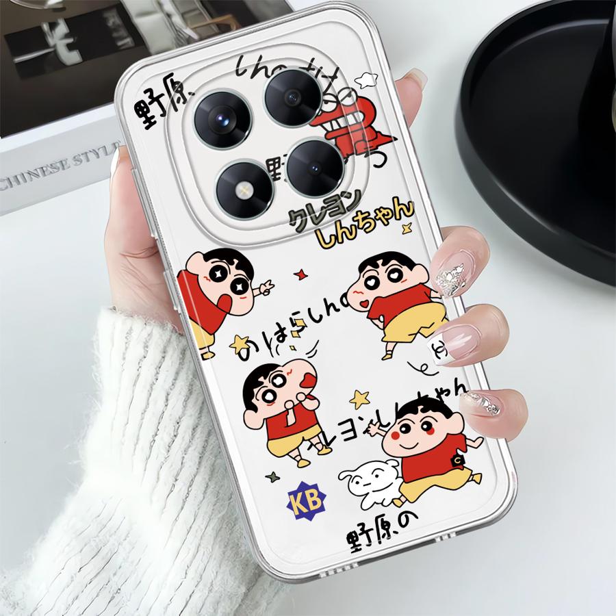 Cute Crayons Shinchan Soft Phone Cover Case for Xiaomi Redmi Note 14 Pro Plus 10S 14C A4 12 11S 12S 9 10 Note 13 13C 11